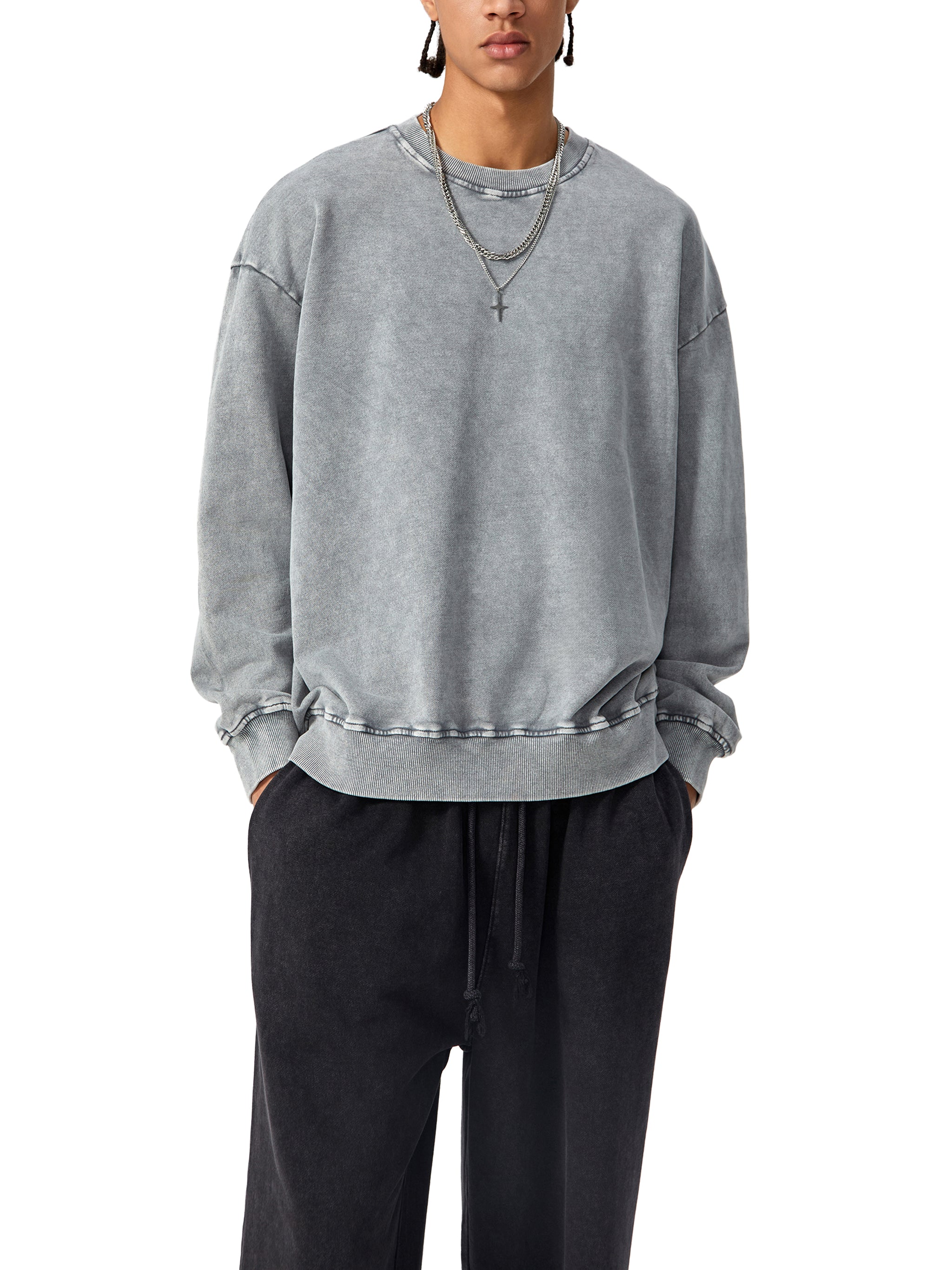 Snow Washed Oversized Sweatshirt